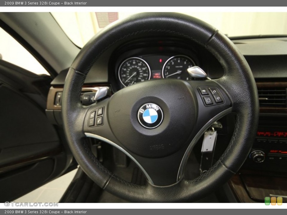 Black Interior Steering Wheel for the 2009 BMW 3 Series 328i Coupe #60560293