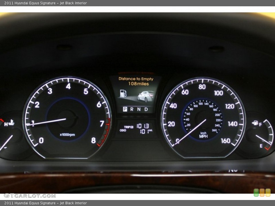 Jet Black Interior Gauges for the 2011 Hyundai Equus Signature #60564384