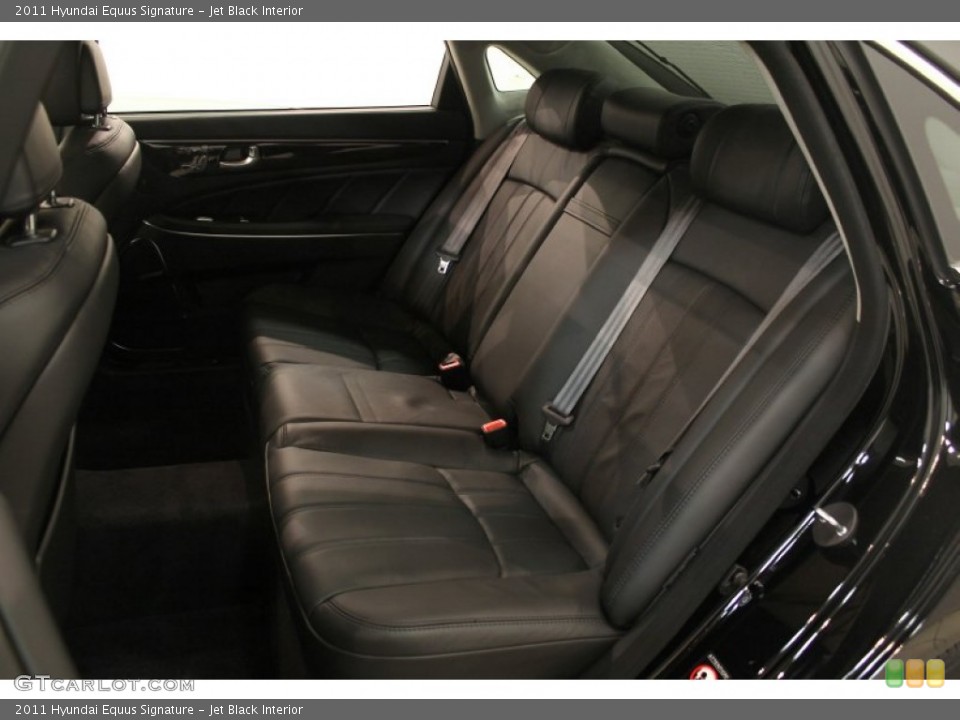 Jet Black Interior Rear Seat for the 2011 Hyundai Equus Signature #60564608