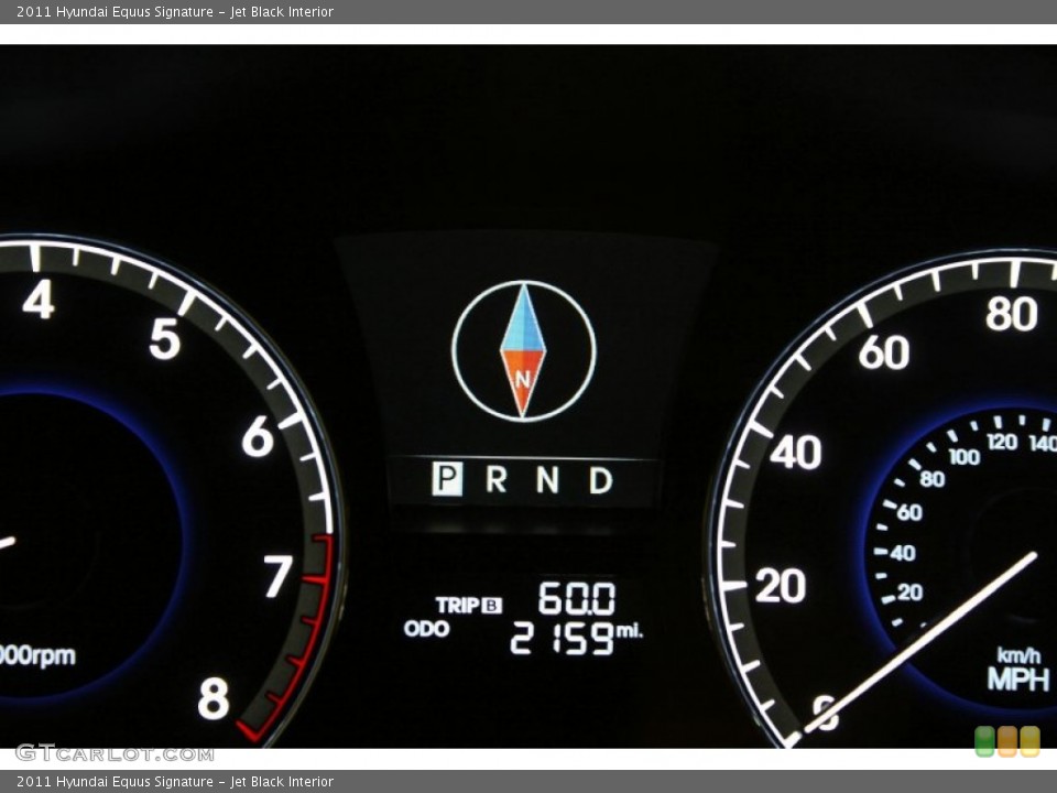 Jet Black Interior Gauges for the 2011 Hyundai Equus Signature #60564911