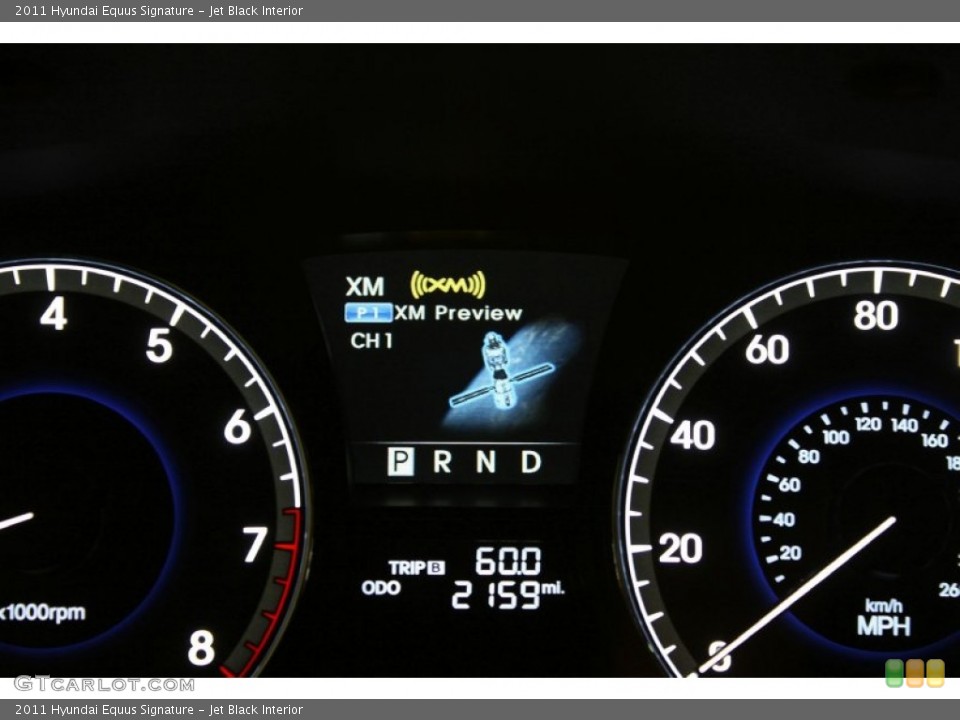 Jet Black Interior Gauges for the 2011 Hyundai Equus Signature #60564917