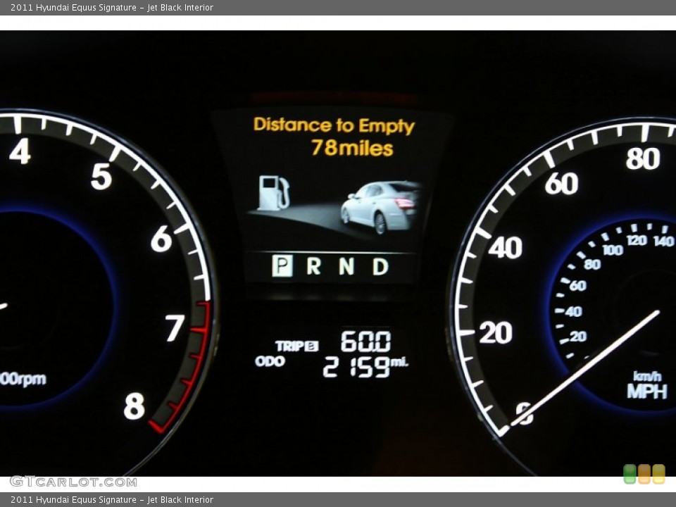 Jet Black Interior Gauges for the 2011 Hyundai Equus Signature #60564926