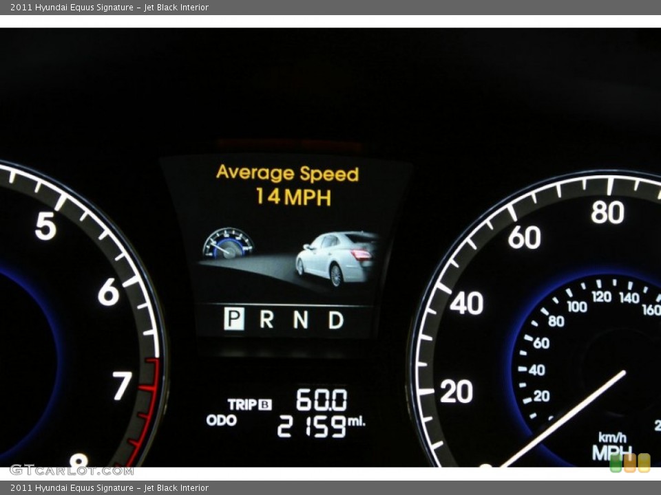 Jet Black Interior Gauges for the 2011 Hyundai Equus Signature #60564947
