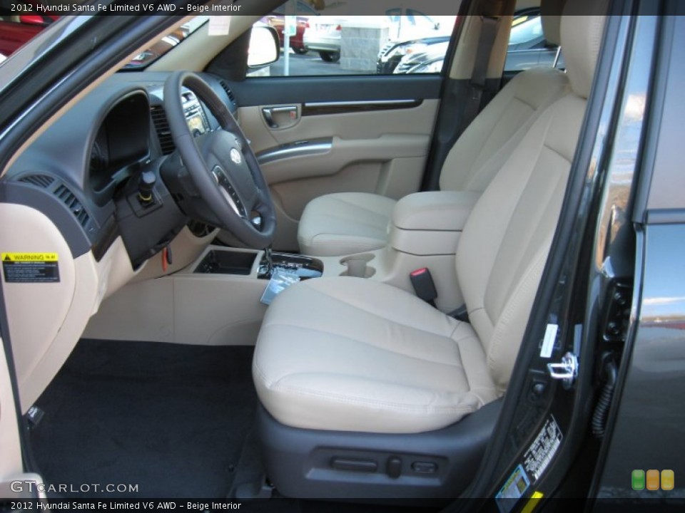 Beige Interior Front Seat for the 2012 Hyundai Santa Fe Limited V6 AWD #60566448