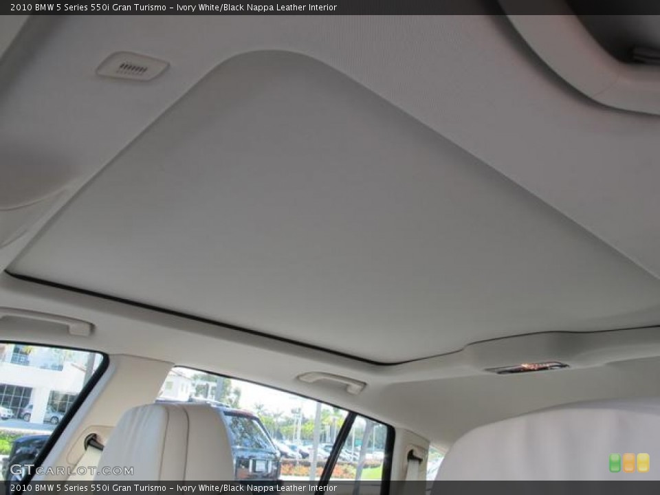 Ivory White/Black Nappa Leather Interior Sunroof for the 2010 BMW 5 Series 550i Gran Turismo #60567212