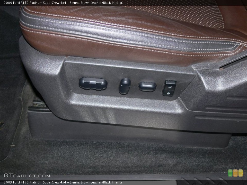 Sienna Brown Leather/Black Interior Controls for the 2009 Ford F150 Platinum SuperCrew 4x4 #60567377