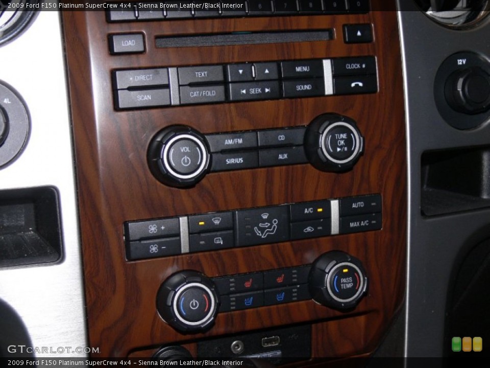 Sienna Brown Leather/Black Interior Controls for the 2009 Ford F150 Platinum SuperCrew 4x4 #60567419