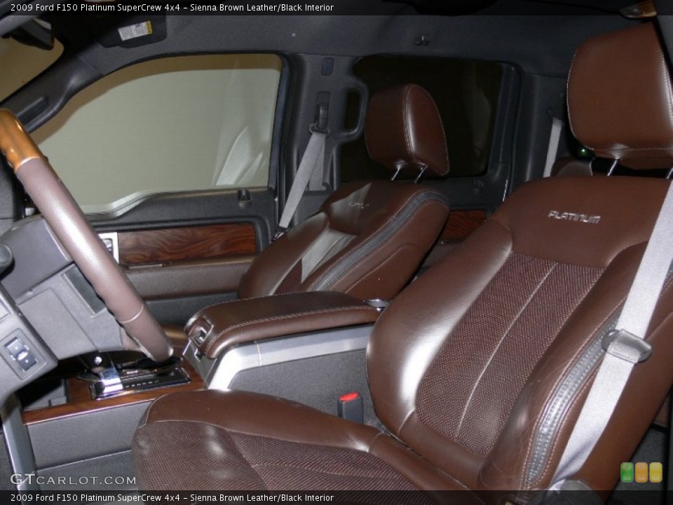 Sienna Brown Leather/Black Interior Photo for the 2009 Ford F150 Platinum SuperCrew 4x4 #60567454