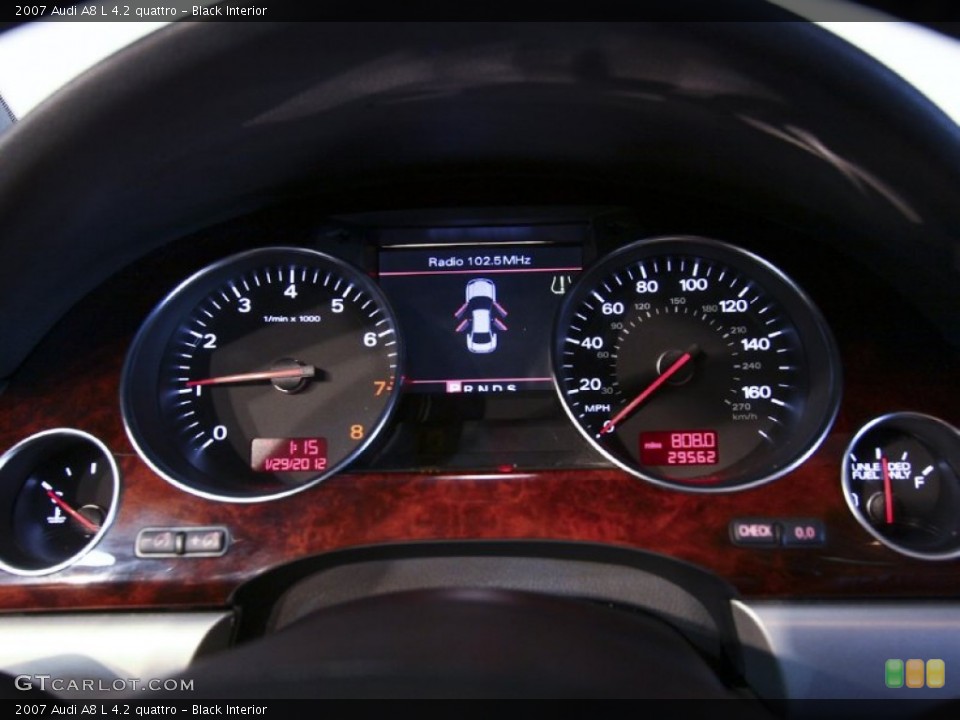 Black Interior Gauges for the 2007 Audi A8 L 4.2 quattro #60569315