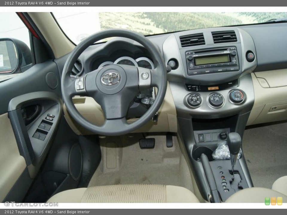 Sand Beige Interior Dashboard for the 2012 Toyota RAV4 V6 4WD #60576694