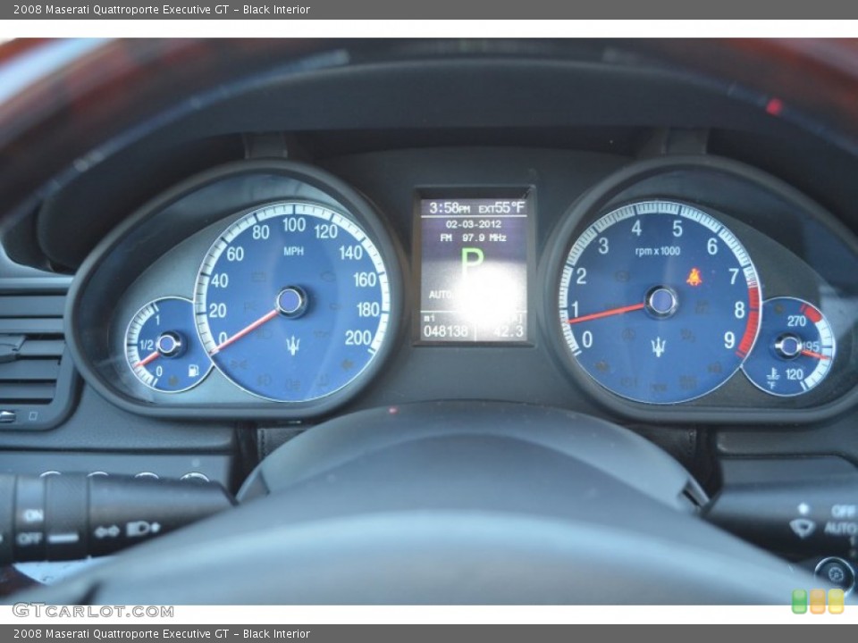 Black Interior Gauges for the 2008 Maserati Quattroporte Executive GT #60578602