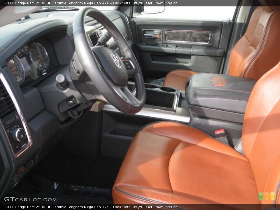 Dark Slate Gray/Russet Brown Interior Photo for the 2011 Dodge Ram 2500 HD Laramie Longhorn Mega Cab 4x4 #60579349