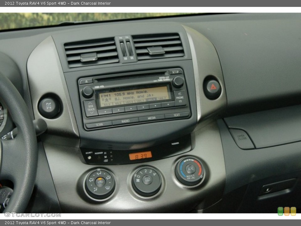 Dark Charcoal Interior Controls for the 2012 Toyota RAV4 V6 Sport 4WD #60579658