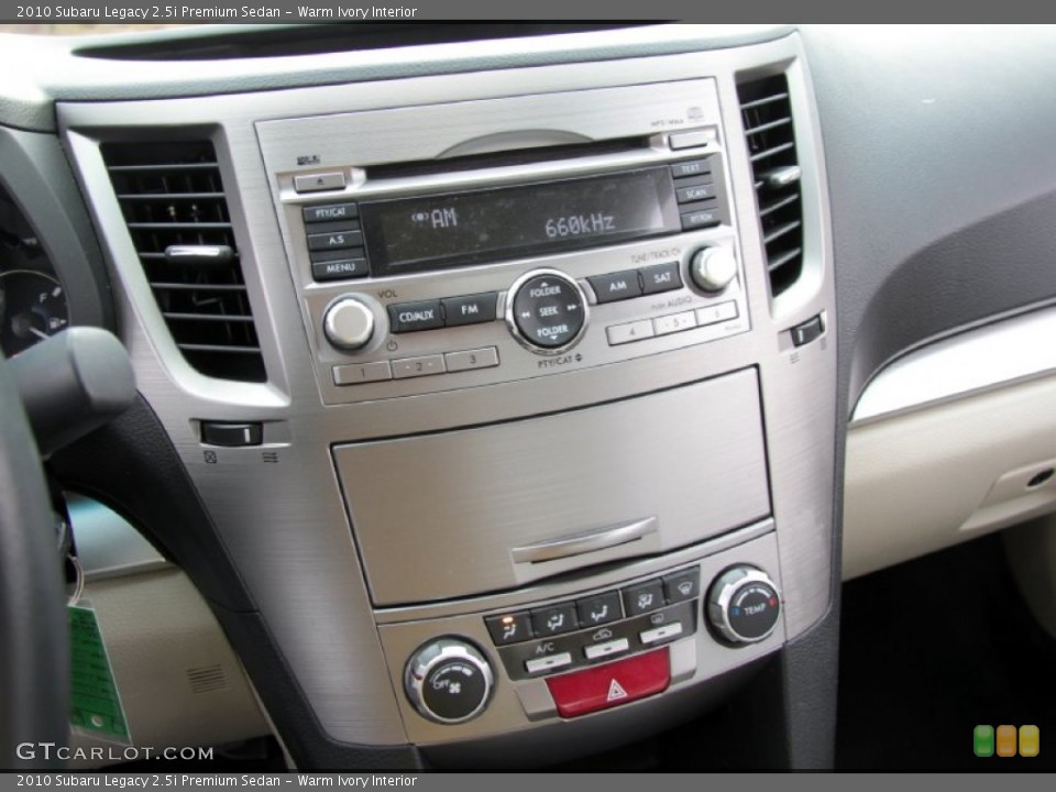 Warm Ivory Interior Controls for the 2010 Subaru Legacy 2.5i Premium Sedan #60583066