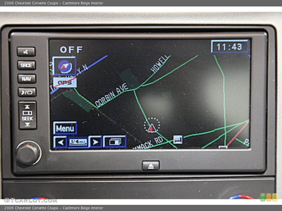 Cashmere Beige Interior Navigation for the 2006 Chevrolet Corvette Coupe #60587671