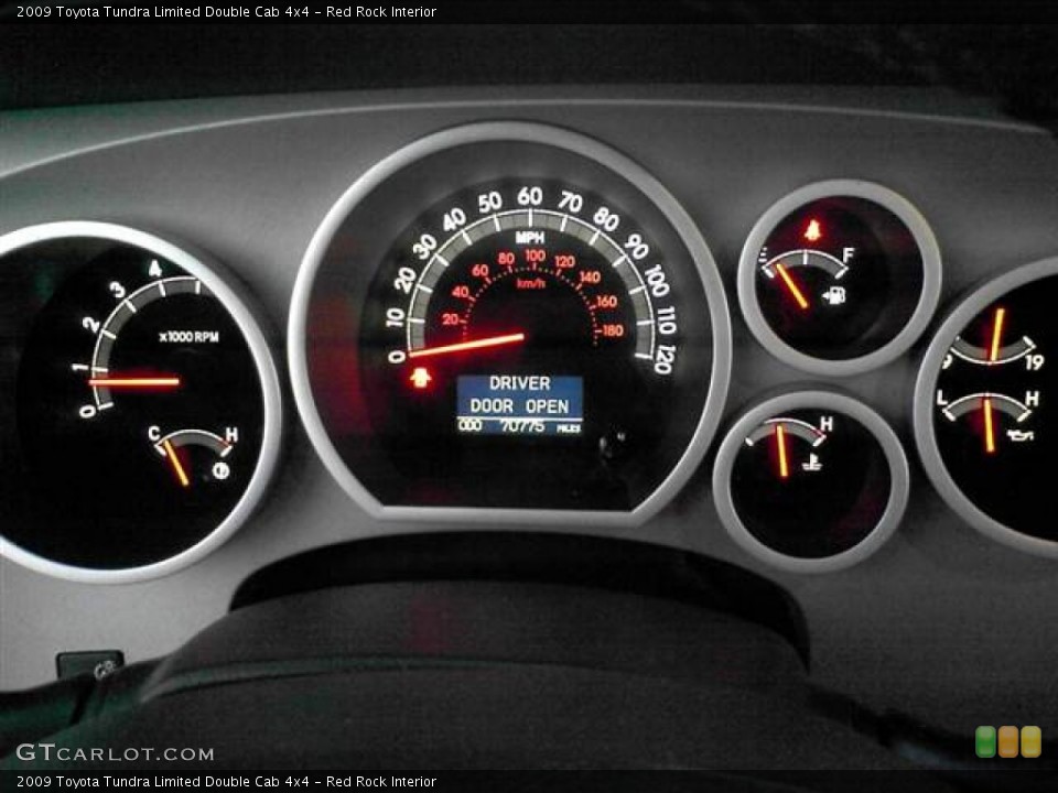 Red Rock Interior Gauges for the 2009 Toyota Tundra Limited Double Cab 4x4 #60593394