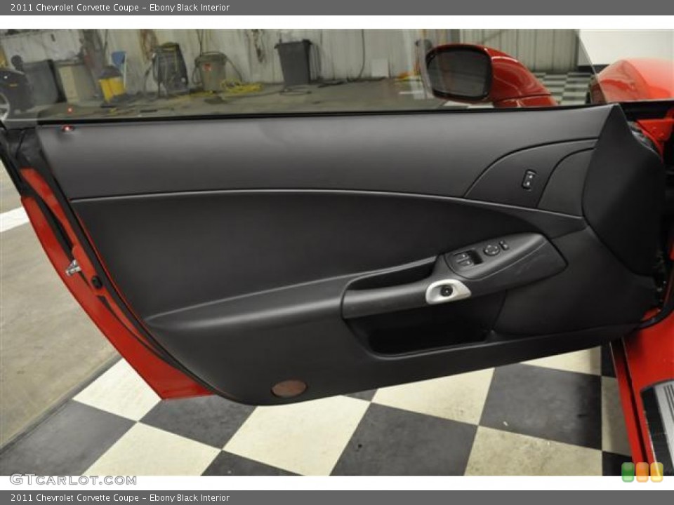Ebony Black Interior Door Panel for the 2011 Chevrolet Corvette Coupe #60593892