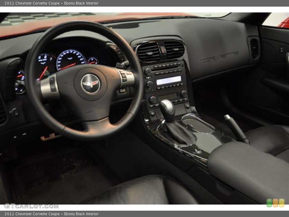 Ebony Black Interior Dashboard for the 2011 Chevrolet Corvette Coupe #60593919