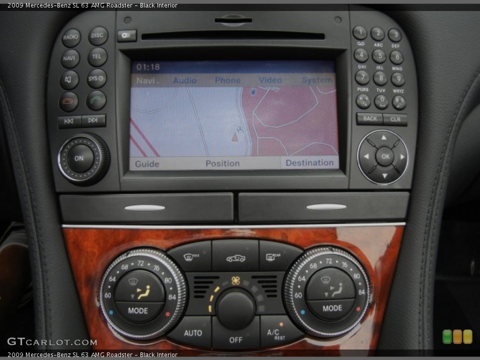 Black Interior Navigation for the 2009 Mercedes-Benz SL 63 AMG Roadster #60599210