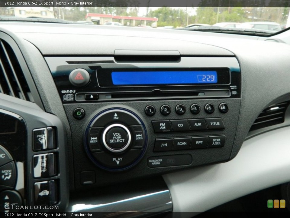 Gray Interior Controls for the 2012 Honda CR-Z EX Sport Hybrid #60604307