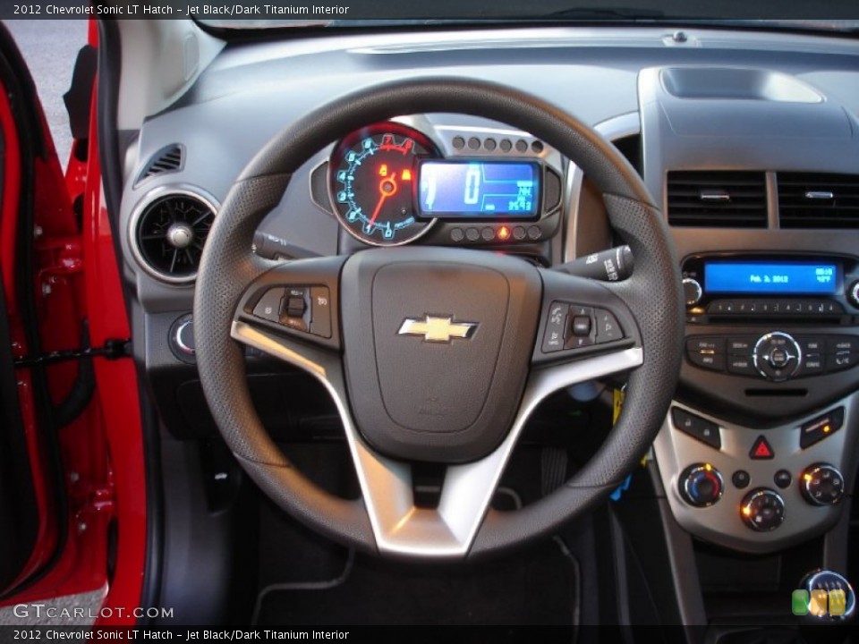 Jet Black/Dark Titanium Interior Steering Wheel for the 2012 Chevrolet Sonic LT Hatch #60612341
