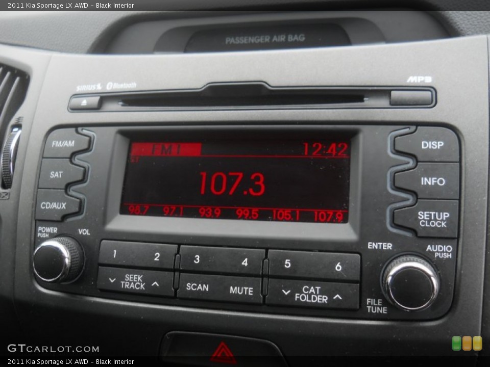 Black Interior Audio System for the 2011 Kia Sportage LX AWD #60619271