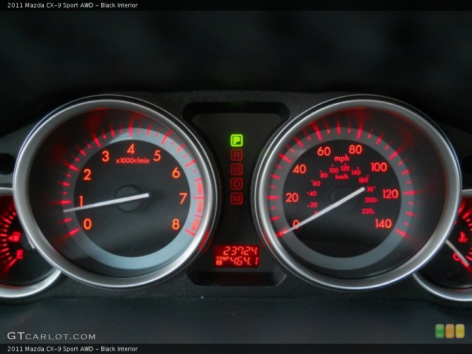 Black Interior Gauges for the 2011 Mazda CX-9 Sport AWD #60619823