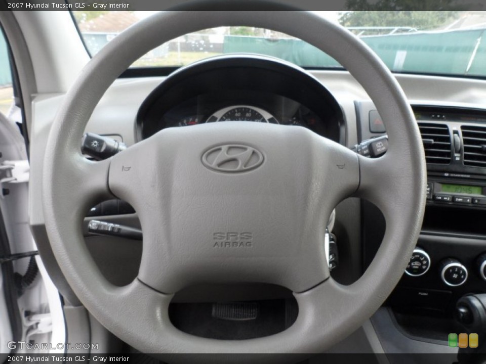 Gray Interior Steering Wheel for the 2007 Hyundai Tucson GLS #60620318