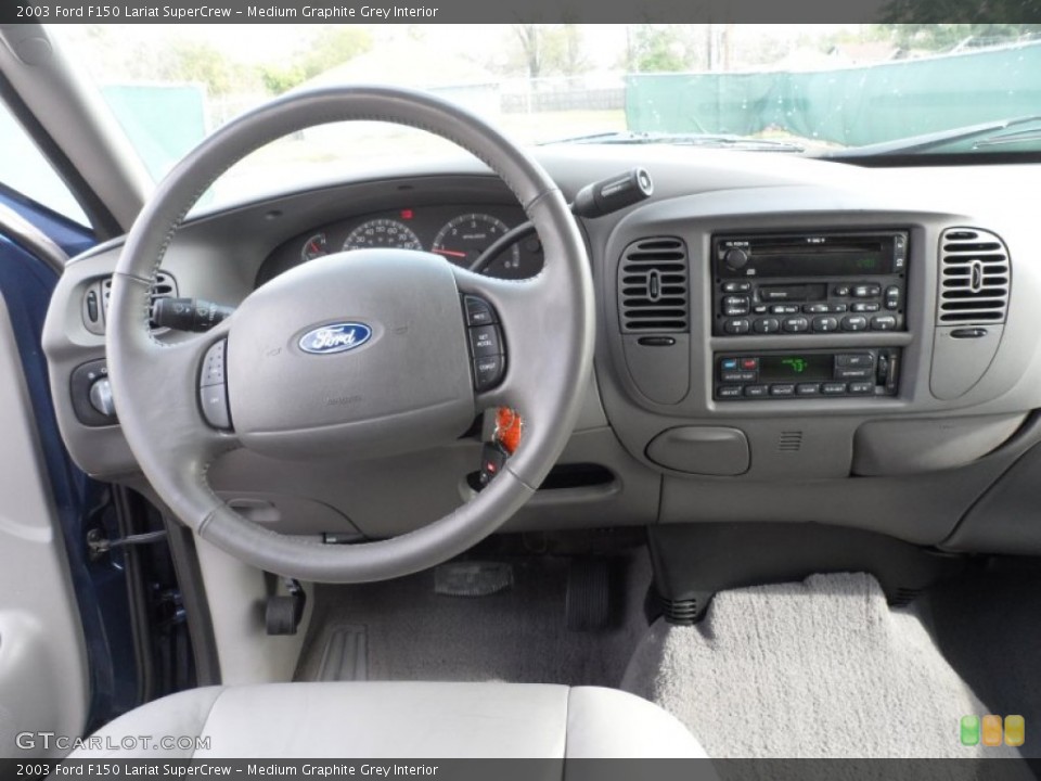 Medium Graphite Grey Interior Dashboard for the 2003 Ford F150 Lariat SuperCrew #60621002