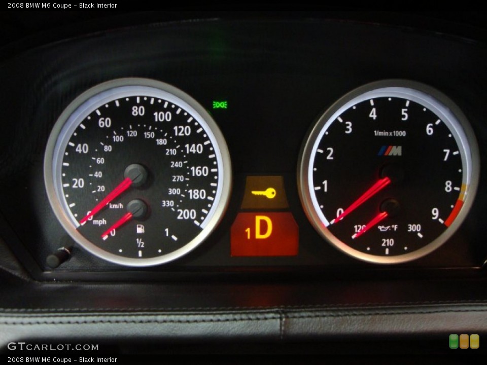 Black Interior Gauges for the 2008 BMW M6 Coupe #60622706