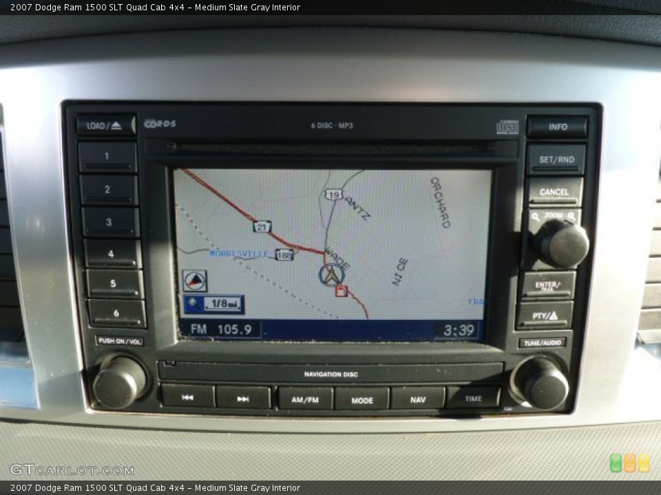 Medium Slate Gray Interior Navigation for the 2007 Dodge Ram 1500 SLT Quad Cab 4x4 #60623990