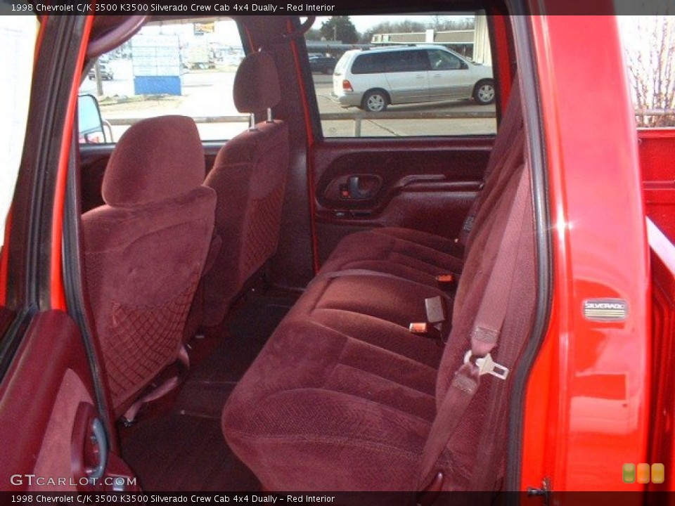 Red Interior Photo for the 1998 Chevrolet C/K 3500 K3500 Silverado Crew Cab 4x4 Dually #60626815