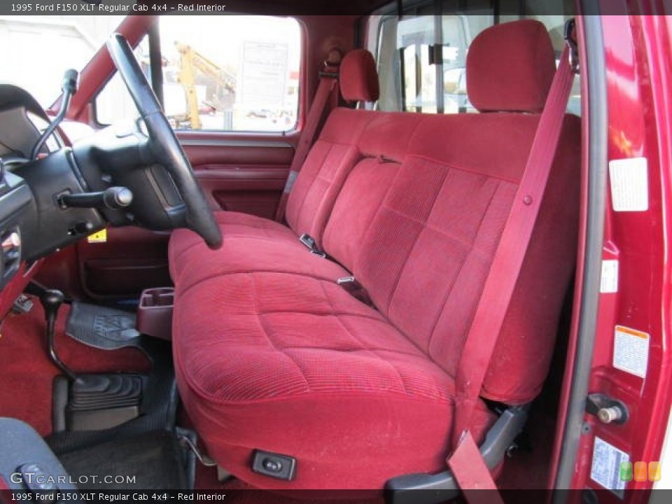 Red 1995 Ford F150 Interiors