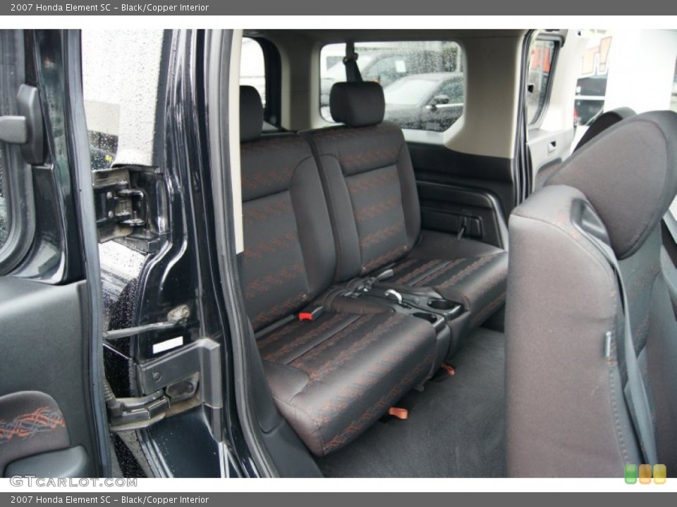 Black/Copper Interior Rear Seat for the 2007 Honda Element SC #60629443