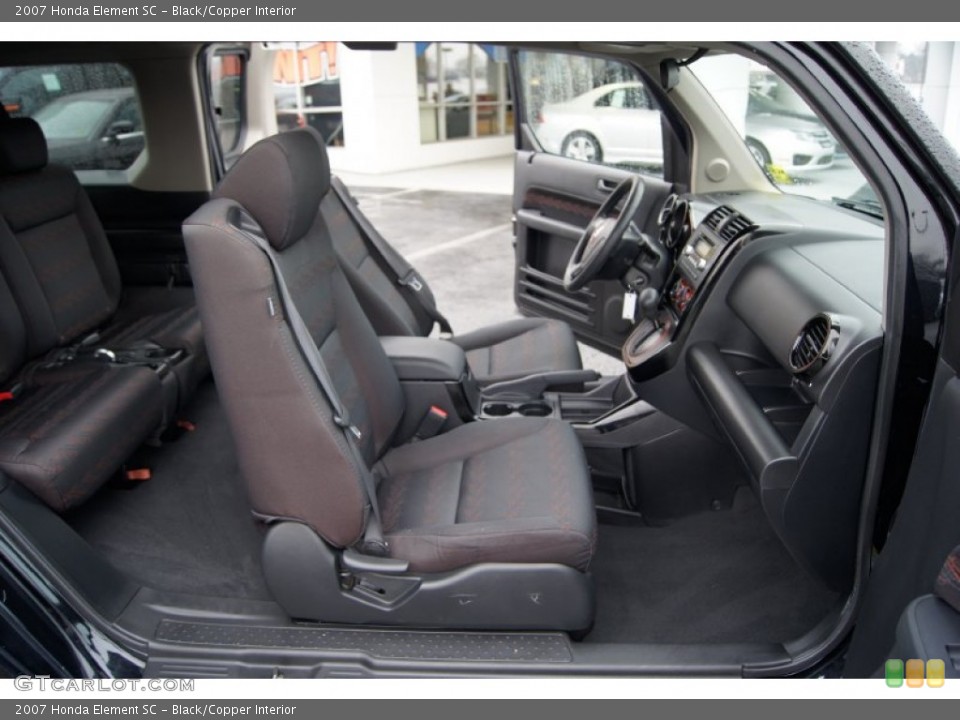 Black/Copper Interior Front Seat for the 2007 Honda Element SC #60629452