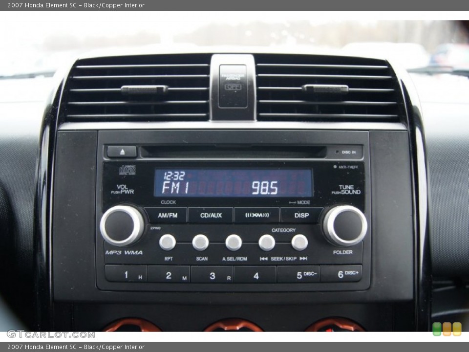 Black/Copper Interior Audio System for the 2007 Honda Element SC #60629542