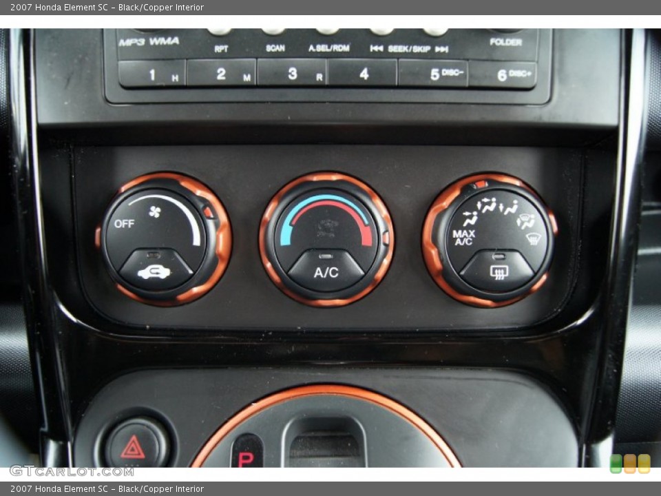 Black/Copper Interior Controls for the 2007 Honda Element SC #60629551