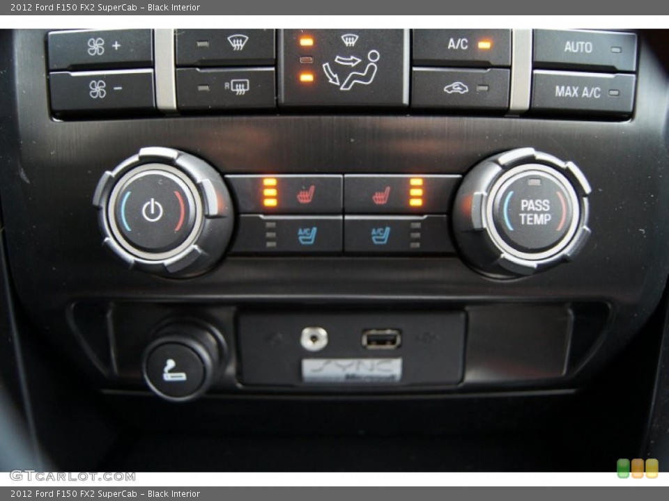 Black Interior Controls for the 2012 Ford F150 FX2 SuperCab #60631189