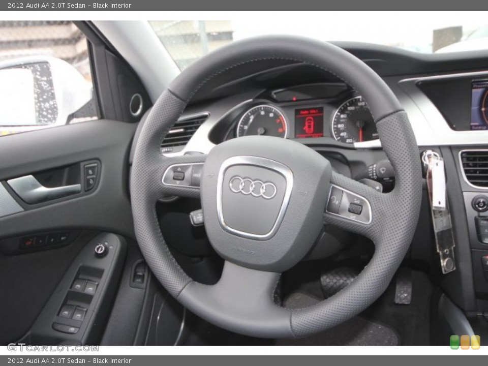 Black Interior Steering Wheel for the 2012 Audi A4 2.0T Sedan #60638158