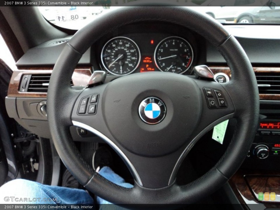 Black Interior Steering Wheel for the 2007 BMW 3 Series 335i Convertible #60638710