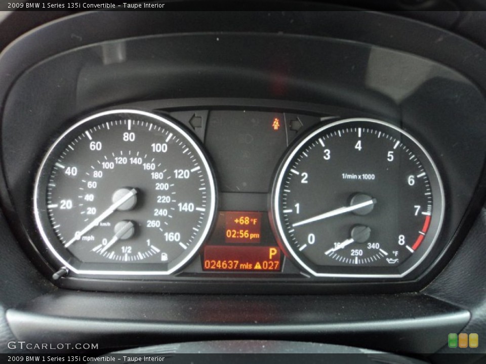 Taupe Interior Gauges for the 2009 BMW 1 Series 135i Convertible #60638833