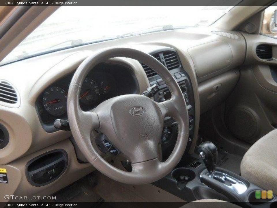 Beige Interior Steering Wheel for the 2004 Hyundai Santa Fe GLS #60639790