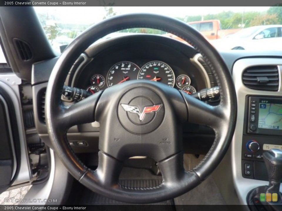 Ebony Interior Steering Wheel for the 2005 Chevrolet Corvette Coupe #60645165