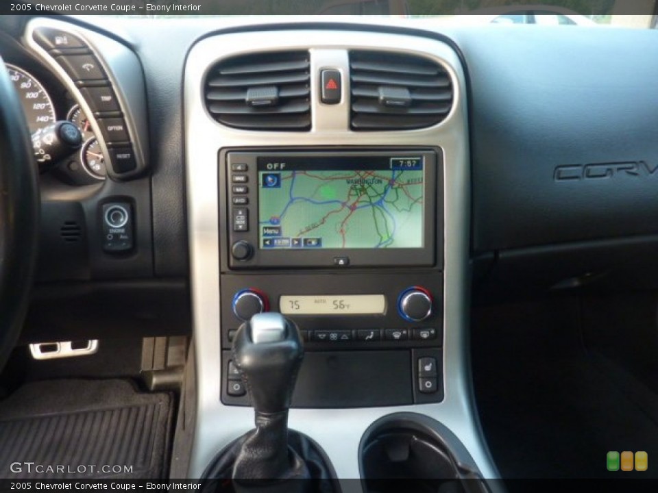 Ebony Interior Navigation for the 2005 Chevrolet Corvette Coupe #60645178
