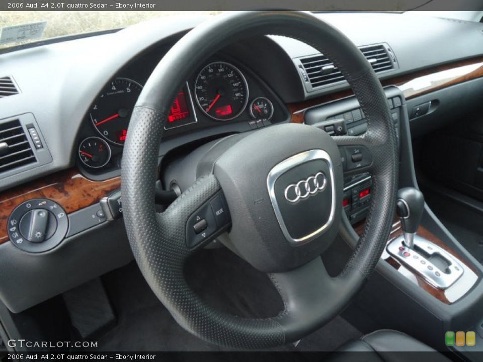 Ebony Interior Steering Wheel for the 2006 Audi A4 2.0T quattro Sedan #60649632