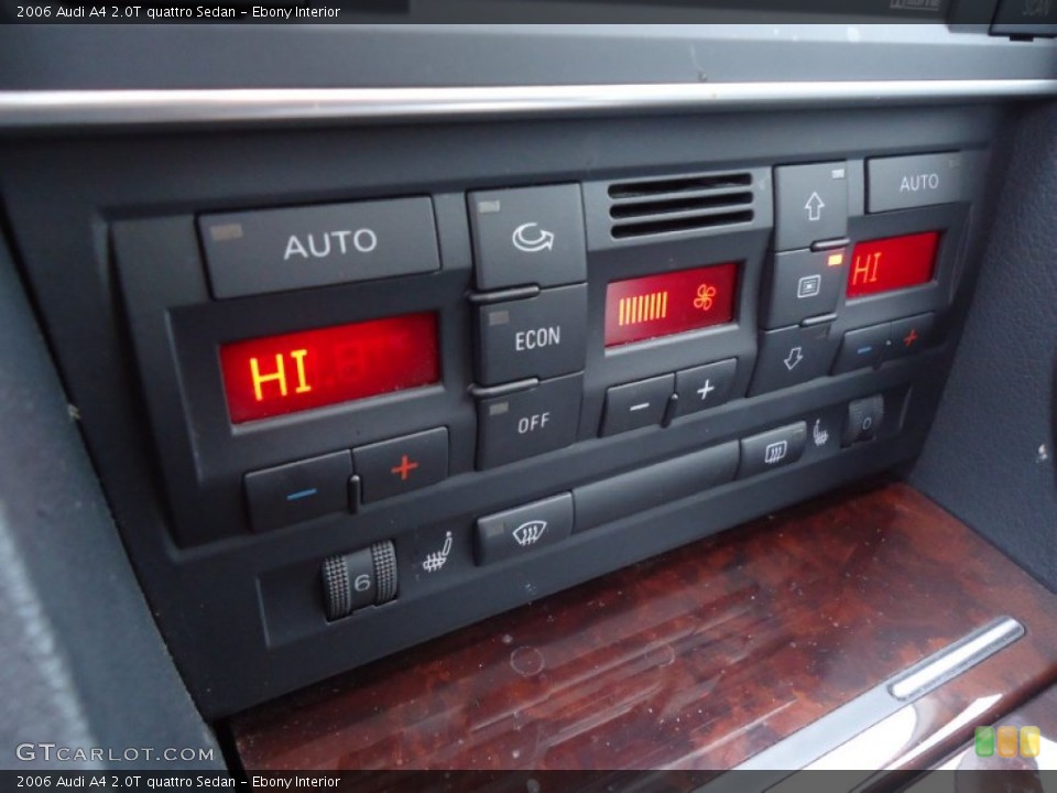 Ebony Interior Controls for the 2006 Audi A4 2.0T quattro Sedan #60649868
