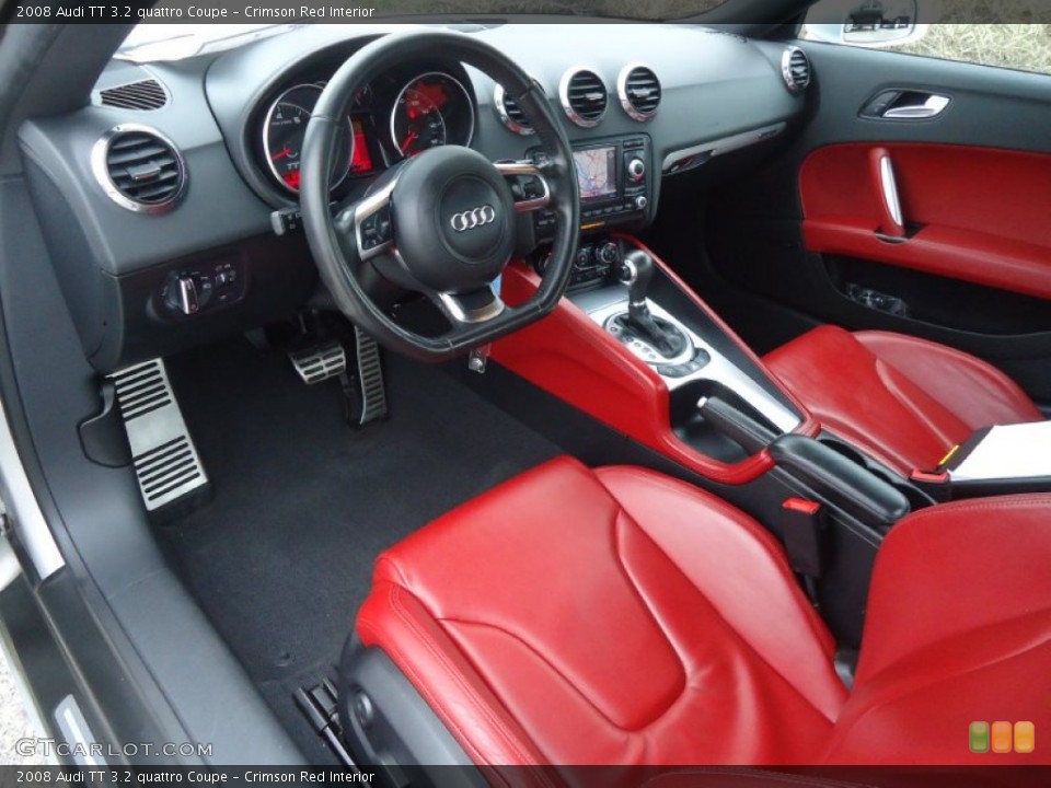 Crimson Red Interior Prime Interior for the 2008 Audi TT 3.2 quattro Coupe #60650000