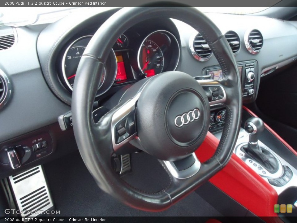 Crimson Red Interior Steering Wheel for the 2008 Audi TT 3.2 quattro Coupe #60650045