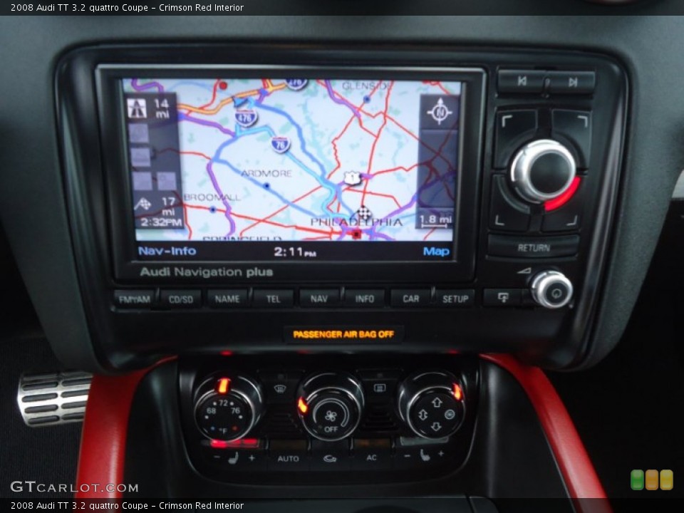 Crimson Red Interior Navigation for the 2008 Audi TT 3.2 quattro Coupe #60650246