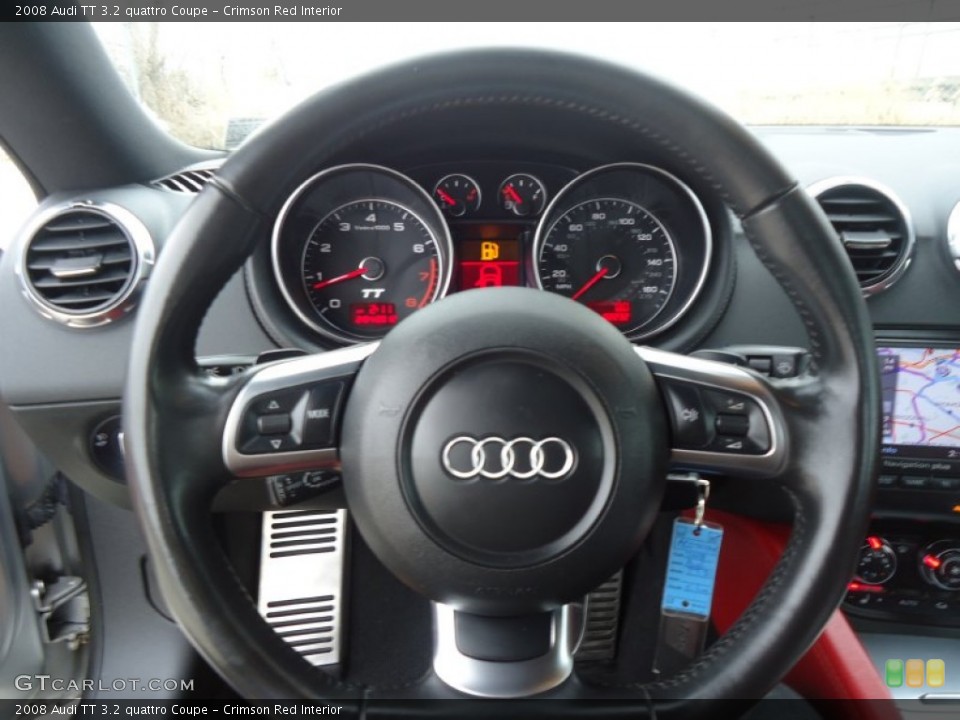 Crimson Red Interior Steering Wheel for the 2008 Audi TT 3.2 quattro Coupe #60650288